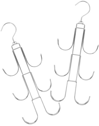 DIYEAH 2pezzi Appendiabiti per Cintura e Borsa Organizer Rotante per Armadio Appendiabiti per Sciarpe e Cravatte