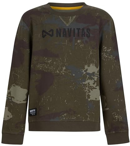 Navitas Identity Camo Kids Sweatshirt - Fishing Outdoor Clothing (UK, Age, 13 Years, Regular, 1, Camo)