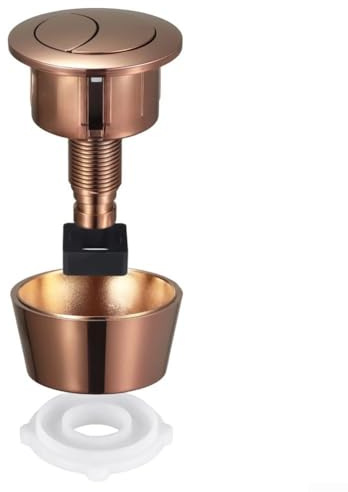 Kit de repuesto de botón de inodoro de doble descarga para agujeros de tapa de cisterna de 20 mm y 40 mm, mecanismo de descarga completa y media que ahorra agua, incluye todos los componentes de