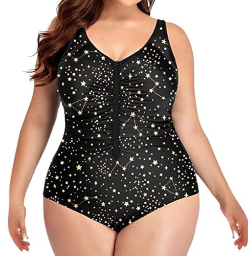 Women's Tummy Control Swimsuit Push Up Swimwear V-Neck Sexy Swimsuit One Piece Shape Elegant Swimsuits Swimwear Swimsuit Slimming with Padding Without Underwire, gray, 3XL