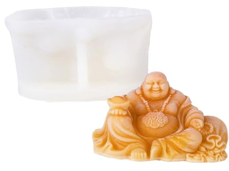 ZEPFJHE Stampo per torte in silicone a forma di statua di Buddha, antiaderente, multiuso, per mousse, dessert e budini, riutilizzabile, da cucina, stampo essenziale per budini