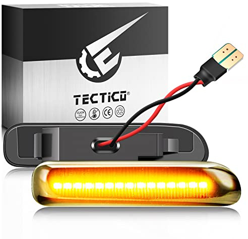 TECTICO LED Intermitentes Laterales Dinamicos Amarillo ámbar Coche Luz Intermitentes Compatible con BMW E46 Limo Touring Coupe Compact Cabriolet, 2 Piezas