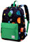VASCHY Kinderrucksack Jungen, Niedlich Wasserdicht Vorschule Kinder Rucksack Kindergarten Kleinkind Schulranzen mit Brustgurt Grün Astronaut