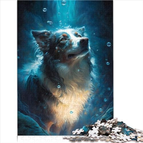 Puzzles pour Adultes, Chien Border Collie, Puzzle de 1000 pièces, Puzzles en Carton pour 12 Ans et Plus, Taille de Jeu Difficile (26 x 38 cm)