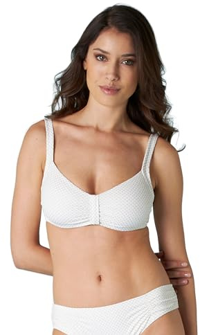 LOVABLE Bikini Reggiseno Soft Jacquard Donna, Bianco e Oro, 75C