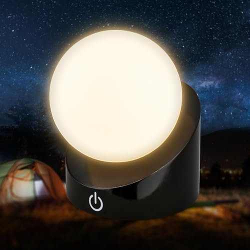 BRILONER - Mini lampada da tavolo a LED senza fili IP54 con touch, lampada comodino, dimmerabile a passi, batteria ricaricabile e sorgente luminosa intercambiabile, lampada da esterno, 10x8x9 cm, nero