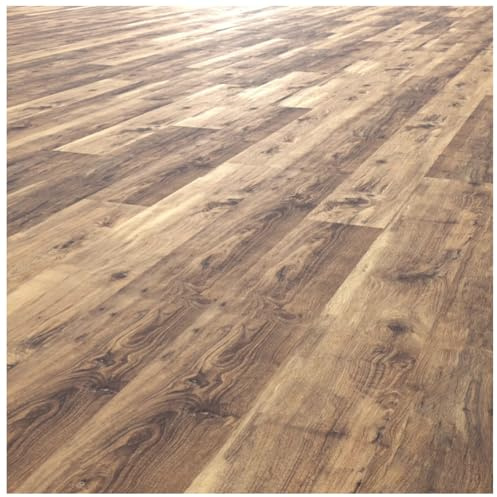 HORI Klick Hartvinylboden Rigid SPC Landhausdiele Holzoptik - Klick-Vinyl mit Trittschalldämmung - schwimmende Verlegung - - 122 x 181 x 0,65 cm - 1,768 m² - 8 Dielen