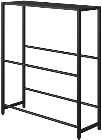 STEELSØN Macondo Getränkekistenregal mit Ablage – stabiles & platzsparendes Getränkeregal für 6 Kisten –Kistenregal Schwarz Metall – Kastenständer für Getränkekisten & Obst – Bierkisten Regal