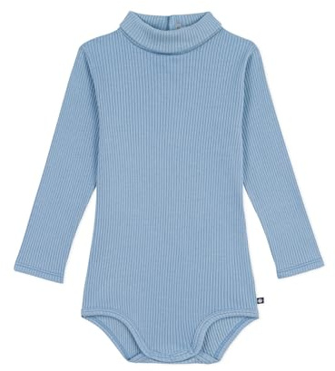 Petit Bateau Body bébé col roulé en coton uni