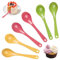YIHAOH 24 Piezas Cucharas para Huevos, Cucharas de Postre, Coloridas Cucharas para Yogur, con Diseño de Agujero para Colgar, Fáciles de Limpiar, Adecuadas para Postres, Bebidas
