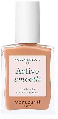 MANUCURIST Active Smooth 02 Nagellack Goldtöne Reparierende und Glättende Nagelpflege - Nagellack Nude, Nagelhärter Extra Stark - Nagelhärter Brüchige Nägel - 75% Biobasierte - Makeup und Pflege