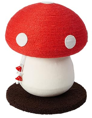 Champignon Chat Grattoir - Vague de chat en Champignon - Sisal déplacé - Joli jouet d'entraînement pour chat | Pour S, gratter la joue, assembler la forme du champignon. Il est pratique à installer et