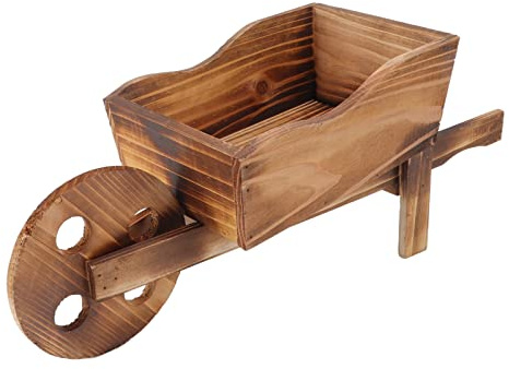 Ldafava Pot de Fleurs en Bois, Chariot innovant pour Plantes succulentes, jardinière pour décoration de Jardin, matériau en Sapin de Chine 46 x 19,4 x 15 cm