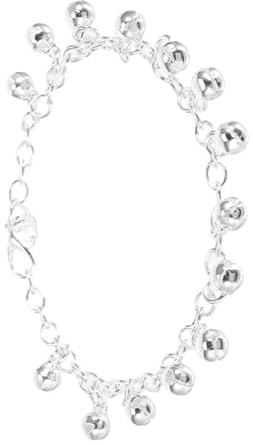 WBDWWTD Bracelet de Cheville réglable en Forme de Cloche plaqué Argent pour Femme, léger, à Breloques, Confortable, élégant, chaîne de Pied de Plage, Bijoux Cadeau pour