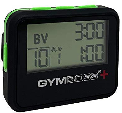 Gymboss Plus Intervall-Timer und Stoppuhr - SCHWARZ/GRÜN SOFTBESCHICHTUNG