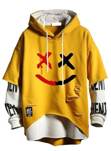 Hola MrLin Techwear Masculino Hip Hop Sudadera Streetwear Japonés Patchwork Sudadera Urbana