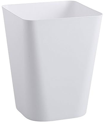 BOKIOESDE Küche Mülleimer Mülleimer Papierkorb Große Öffnung Quadratische Aufbewahrungsboxen Große Kapazität Home Badezimmer Haushalt, Weiss, L