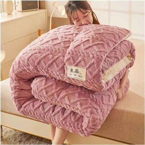 Warmer Steppdeckenkern Aus Kaschmir, Verdickte Steppdecke, Doppelseitige Flauschige Kaschmirdecke, Bedruckte Und Gesteppte Steppdecke Für Das Bett, Weiche Warme Bettwäsche, Wintergeschenkdecke (Color