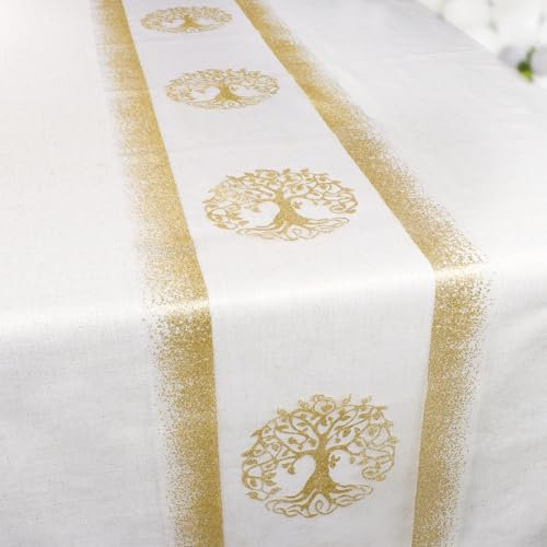 10 Y x 29 cm Lebensbaum Organza Rollen Transparent Organzastoff Tischläufer perfekt als Kommunion Konfirmation Taufe Firmung Hochzeit Jahrestag Party Dekoration Geschenk Schleife Accessoire