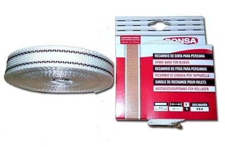 Ponsa cinta persiana 22 mm x 5 mt gris-marron rollo