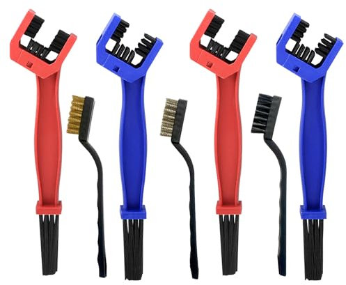 7 Stück Ketten Reinigungsbürste, Kettenreiniger Bürste, Fahrrad Kette Auto Motorrad Reinigen Saubere Bürste, Wartungswerkzeug