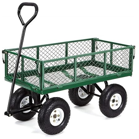 Faltbar Handwagen Bollerwagen Transportwagen Metall-Wagenwagen, Gartenwagen, Zusammenklappbar, Für Den Innenhof, Für Camping, Rasen, Im Freien, Robuster Strandwagen Mit Großem Rad Faltbollerwagen Falt