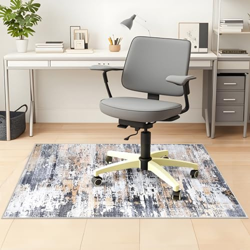 Office Chair Mat 90 x 120 cm, Floor Protector for Office Chair, Anti-Slip