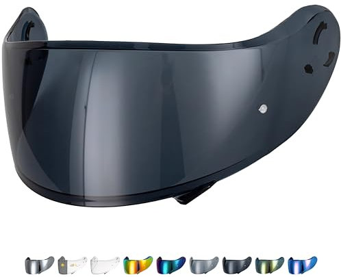 Everalo Kompatibel mit Shoei Neotec 2 Visier - Cns 3 - Helmvisier Pinlock Ready - Anti-Kratzer und Anti-Beschlag (Schwarz 70%)