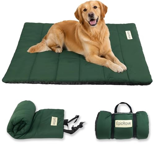 EpicRove Tappetino per Cani Impermeabile e Imbottito (110 × 68 cm) – Antiscivolo, Resistente ai Morsi, Lavabile in Lavatrice, Pieghevole – per Interni ed Esterni