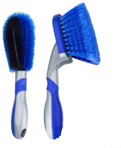 Cepillo de mango largo para limpiar ruedas y llantas, perfecto para mantener la apariencia del vehículo