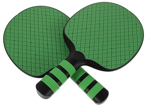 Toyvian 2 Raquetas de Tenis de Mesa para Principiantes, Raquetas de Práctica de Tenis Superficie Antideslizante, Tamaño Estándar, Color Verde, Pala de Ping Pong para Entrenamiento