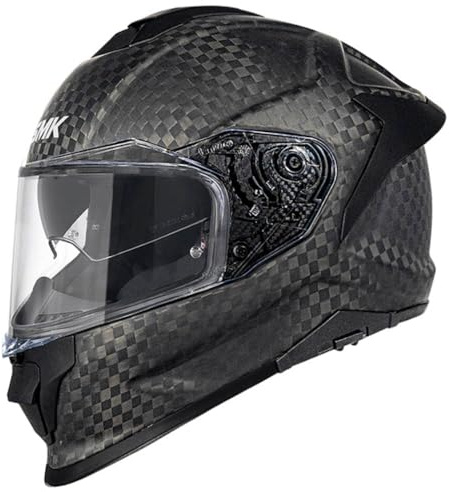SMK Titan Carbon Mate, Casco de Moto Integral con Visor Solar Interior, Unisex Helmets Hombre y Mujer, Homologado 22.06 (M)