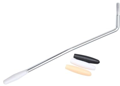 HYTROVE Leva di Tremolo da 5mm in Metallo Argento con 3 Cappucci per Chitarra Elettrica con Ponte Singolo Tremolo per Musicisti e Appassionati