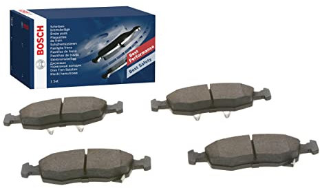 Bosch BP1682 - Pastiglie Freni Auto, Asse Anteriore - Qualità Bosch - Riduzione del Rumore e della Polvere - Certificazione ECE-R90 - Senza Rame - 1 Confezione da 4 Pastiglie