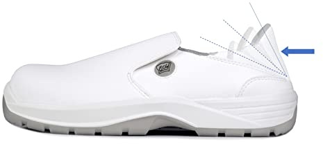 E-Chef Veneto Hybrid White, säkerhetssko för kock, kockskor, CE EN ISO 20345:2011 S2 SRC, Vit, 40 EU
