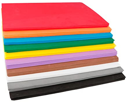 INNSPIRO Maxi Pack Escolar 100 láminas Goma EVA Surtido 10 Colores 20x30cm.x1mm. Material Muy Utilizado para Manualidades y decoración