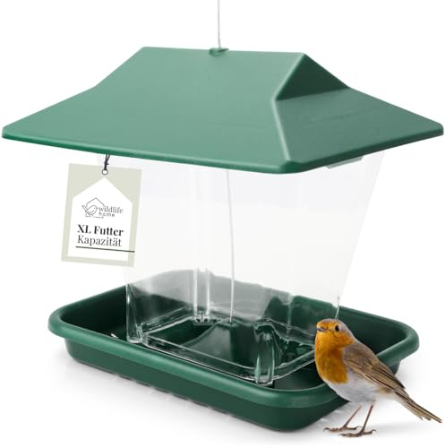 WILDLIFE HOME Pajarera colgante verde I Pagoda I Comedero para pájaros silvestres comedero para pájaros comederos para pájaros
