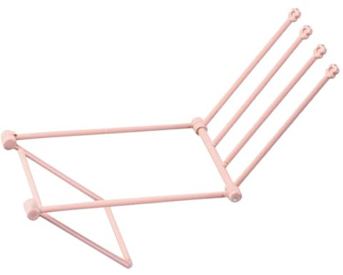 DEARMAMY Headband Display Stand Hairbands Rack Folding Hair Hoops Organizer Pink Multi-functional Decorative Holder for Dormitory Students Dressing Table Use