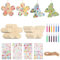 Moosono 40 Stück Bastelset Kinder Schmetterling und Blume mit Aquarellstift & Edelsteinaufkleber Deko Schnur Basteln Kindergeburtstag für DIY Geburtstag Basteln Kinder