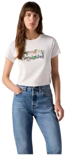 Levi's Women's The Perfect Tee T-Shirt, Coloring Book Dahlia, L