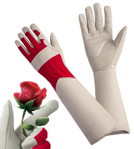 Gants de jardin longs résistants aux perforations - Gants de jardinage longs résistants aux épines - Gants de travail anti-vibrations anti-épines pour le jardin et l'agriculture