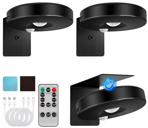 3pack Battery Picture Lights for Wall ,Painting Light Rechargeable with Remote&Motion Sensor 2in1,Wireless Display Art Light Dimmable,Led Accent Wall Light Highlight Picture with 3 CCT for Gallery
