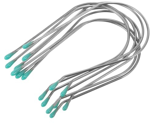 Cabilock Pinces de Remplacement Lot de 8 en Acier Inoxydable 304 Clips U en Argenté Faciles à Utiliser et Sûrs pour Bigoudis Chauffants pour Permanente à Domicile