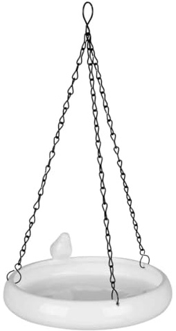Trixie 55629 - Abbeveratoio per uccelli, in ceramica, 500 ml/ø 21 cm, colore: Bianco