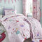 Happy Linen Company Girls Kids Unicorns Princess Rainbows Pink Double Reversible Duvet Cover Bedding Set