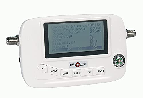Sat-Fox Digitaler Satfinder Sat Finder Messgerät mit Kompass, Justierung von Antennenschüssel Flachantenne für HDTV 4K - LCD-Anzeige - Satelliteneinstellung