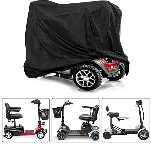 Elektromobil Abdeckhauben Wasserdichte Regenschutz für Rollstuhl Schutzbezug, 210D Oxford Abdeckplane Cover Fahrzeug Abdeckung Schutz Mobility Scooter Cover für Mobility Scooter (190 x 71 x 117cm)