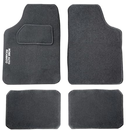 Auto Accessori Lupex | Set Completo 4 Pezzi Tappetini Auto Adattabili per C3 in Moquette Nera con Ricamo Nome Auto, Antiscivolo, Tappeti Strappo Anteriori e Posteriori
