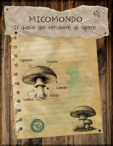 MICOMONDO - Il diario del cercatore di spore | Registro, quaderno, schedario, logbook, taccuino per la catalogazione dei funghi.: 150 schede da ... o trovati, 8.5 x 11 - 21,59 cm x 27,94 cm