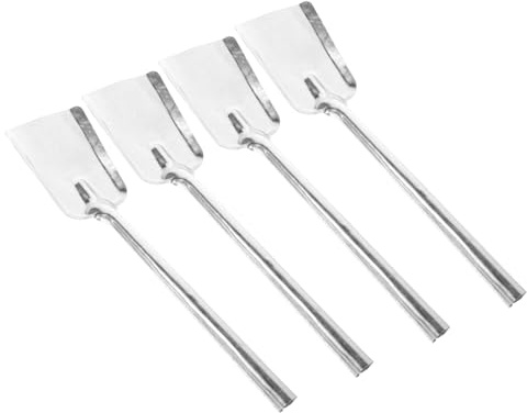 Homoyoyo 4 piezas Palas Resistentes para Herramientas de Invierno Multiusos para Carbón y Ceniza Diseño Ergonómico y Moldeado Manual Duraderas Deformaciones para Uso Doméstico y Jardinería